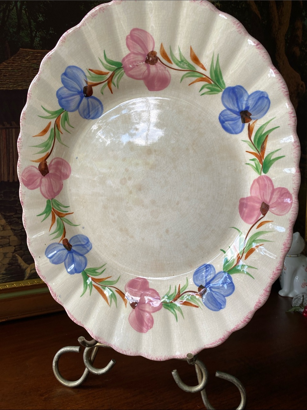 Blue Ridge Southern Pottery Serving Plater “Sweet Pea”
